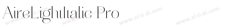 AireLightItalic Pro字体转换